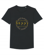 HAPPY Tricou mânecă scurtă guler larg Bărbat Skater