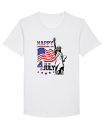 4th of July Tricou mânecă scurtă guler larg Bărbat Skater