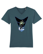 Tank Protector Bike Tricou mânecă scurtă guler V Bărbat Presenter