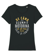 De când s-a scumpit benzina n-am mai plătit gazul și lumina Tricou mânecă scurtă guler larg fitted Damă Expresser
