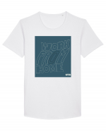 work from home 321 Tricou mânecă scurtă guler larg Bărbat Skater