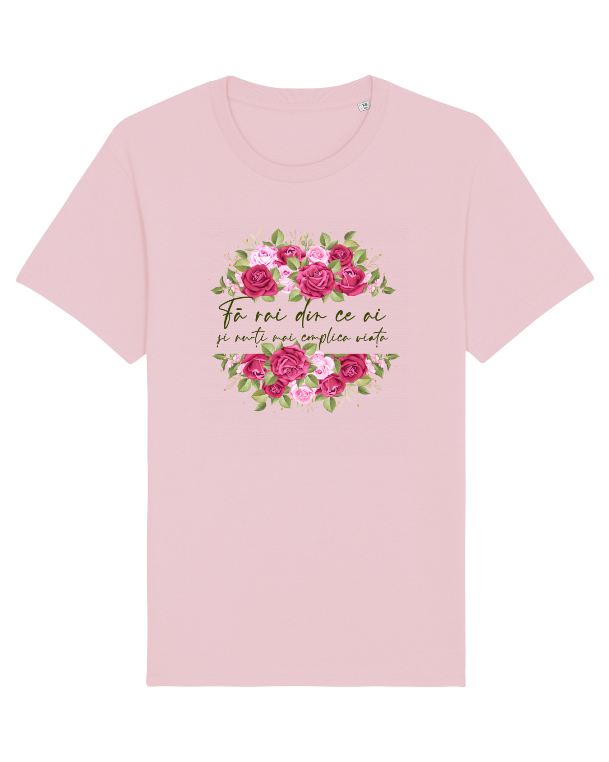 Tricou mânecă scurtă Unisex Rocker Cotton Pink