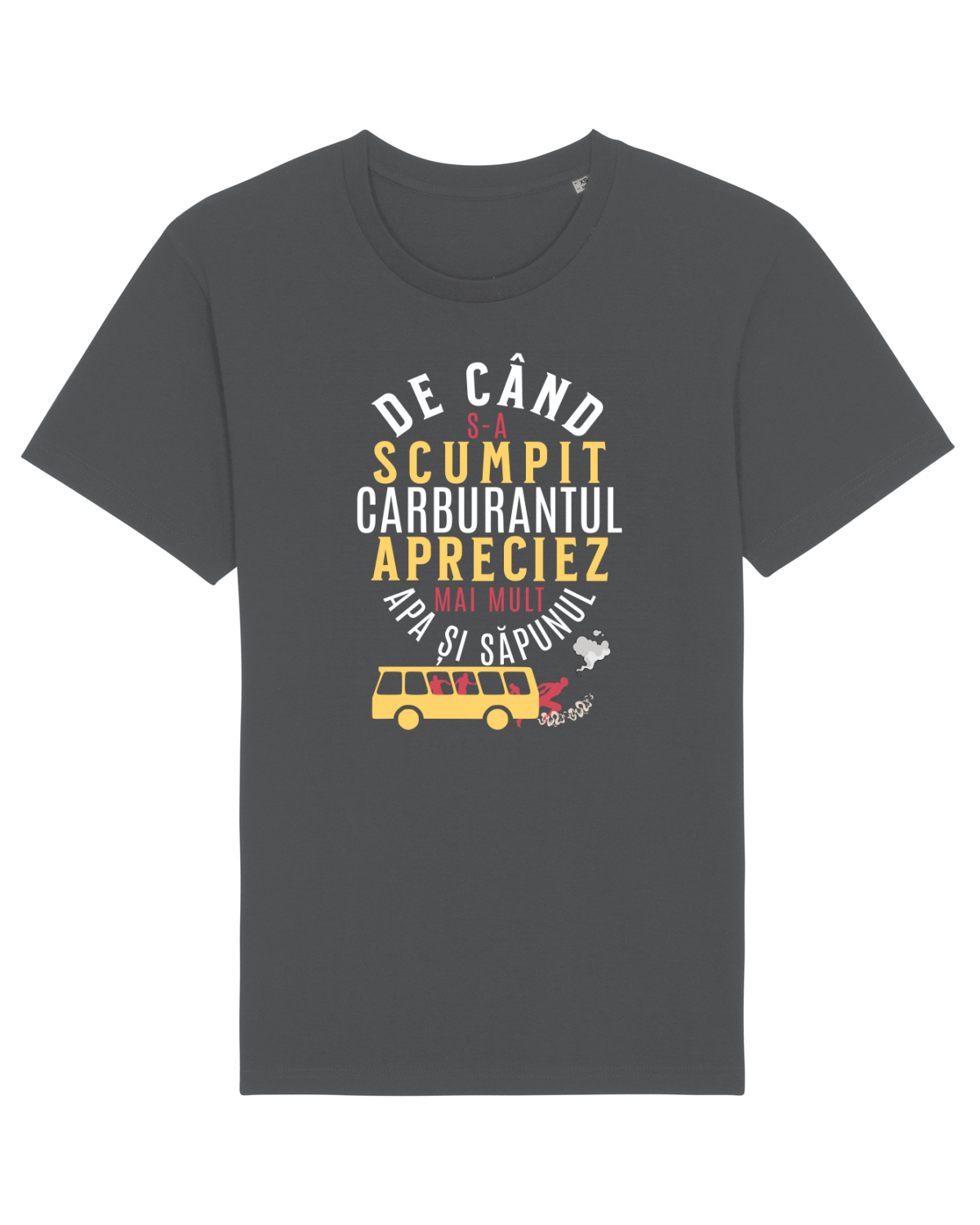 Tricou mânecă scurtă Unisex Rocker Anthracite
