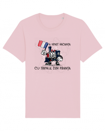 A venit vacanța cu trenul din Franța Cotton Pink