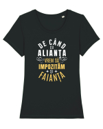 Alianța Impozitul și Faianța. Umor de criză Tricou mânecă scurtă guler larg fitted Damă Expresser