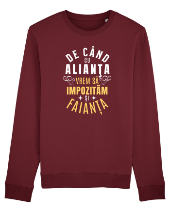 Alianța Impozitul și Faianța. Umor de criză Burgundy