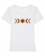Moon Phases Tricou mânecă scurtă guler larg fitted Damă Expresser