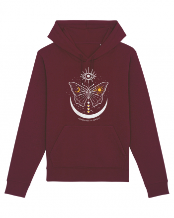 Mystical Moth Kindness is Magic Burgundy