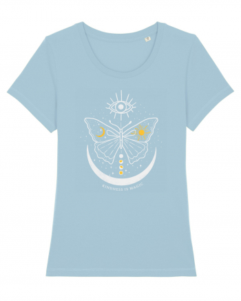 Mystical Moth Kindness is Magic Sky Blue