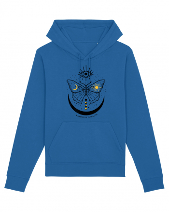 Mystical Moth Kindness is Magic Royal Blue