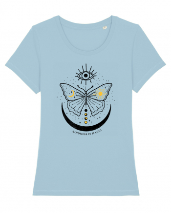 Mystical Moth Kindness is Magic Sky Blue