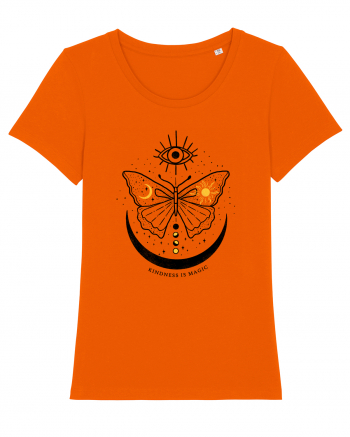 Mystical Moth Kindness is Magic Bright Orange