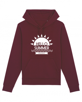 Hello Summer Holidays Burgundy