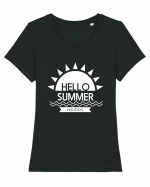 Hello Summer Holidays Tricou mânecă scurtă guler larg fitted Damă Expresser