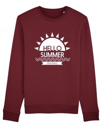 Hello Summer Holidays Burgundy