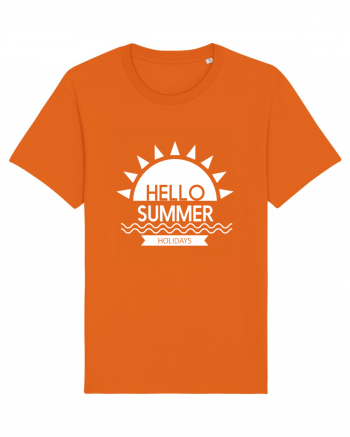 Hello Summer Holidays Bright Orange