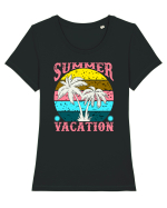 Summer Vacation Tricou mânecă scurtă guler larg fitted Damă Expresser