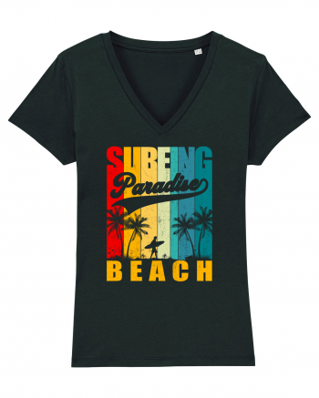 Surfing Paradise Beach Black