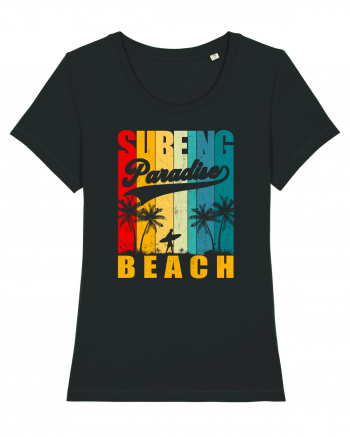 Surfing Paradise Beach Black