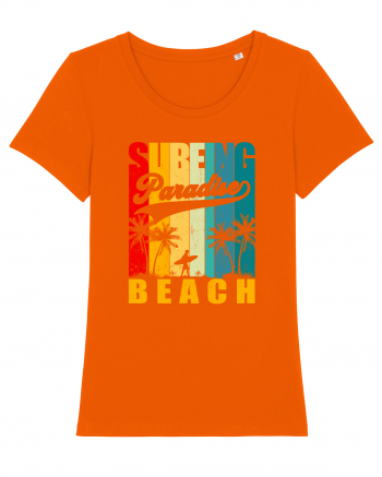 Surfing Paradise Beach Bright Orange