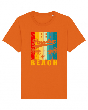 Surfing Paradise Beach Bright Orange