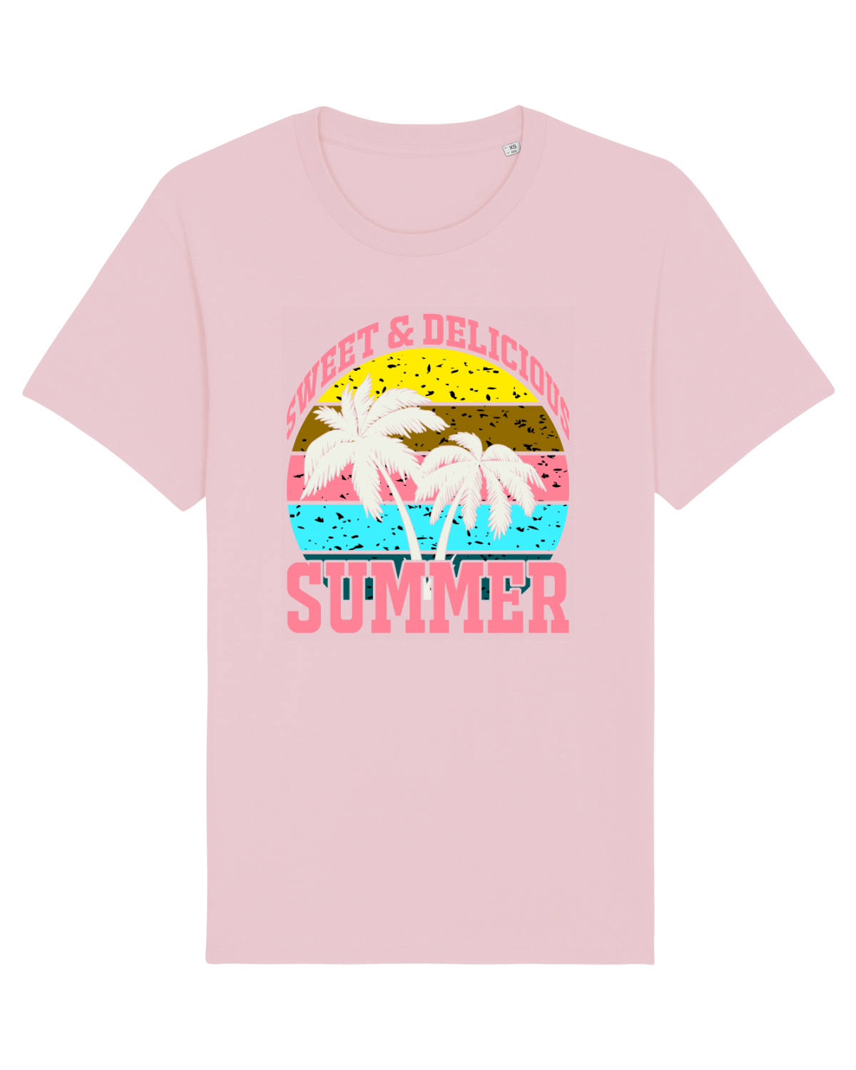 Tricou mânecă scurtă Unisex Rocker Cotton Pink