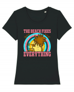 The Beach Fixes Everything Tricou mânecă scurtă guler larg fitted Damă Expresser