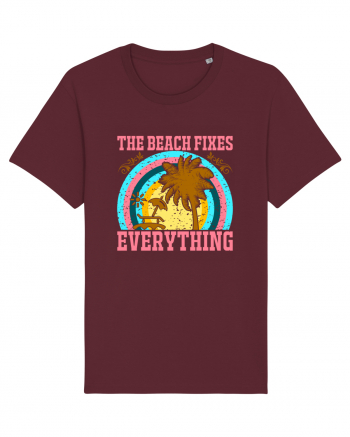 The Beach Fixes Everything Burgundy