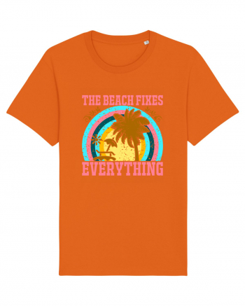 The Beach Fixes Everything Bright Orange