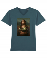 Mona Dali sa - Mona Lisa 02 Tricou mânecă scurtă guler V Bărbat Presenter