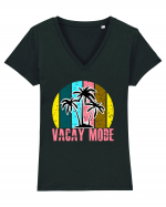 Vacay Mode Tricou mânecă scurtă guler V Damă Evoker