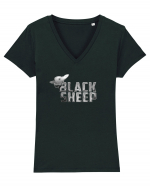 Black sheep (silver) Tricou mânecă scurtă guler V Damă Evoker