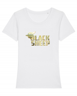 Black sheep (gold) Tricou mânecă scurtă guler larg fitted Damă Expresser