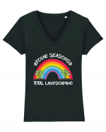 Four Seasons Total Landscaping Tricou mânecă scurtă guler V Damă Evoker