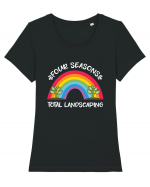 Four Seasons Total Landscaping Tricou mânecă scurtă guler larg fitted Damă Expresser