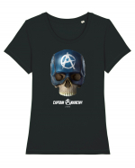 Craniu captain anarchy Tricou mânecă scurtă guler larg fitted Damă Expresser