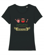 Gardening Grandma Tricou mânecă scurtă guler larg fitted Damă Expresser