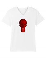 Craniu punishskull red Tricou mânecă scurtă guler V Bărbat Presenter