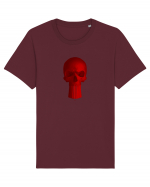 Craniu punishskull red Tricou mânecă scurtă Unisex Rocker