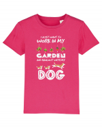 I just want to work in my garden and hangout with my dog Tricou mânecă scurtă  Copii Mini Creator