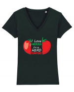 I Love Gardening from My Head Tomatoes Tricou mânecă scurtă guler V Damă Evoker