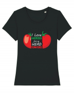 I Love Gardening from My Head Tomatoes Tricou mânecă scurtă guler larg fitted Damă Expresser