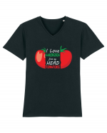 I Love Gardening from My Head Tomatoes Tricou mânecă scurtă guler V Bărbat Presenter