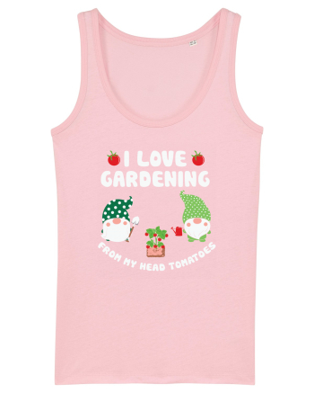 I Love Gardening from My Head Tomatoes Cotton Pink