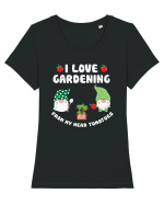 I Love Gardening from My Head Tomatoes Tricou mânecă scurtă guler larg fitted Damă Expresser