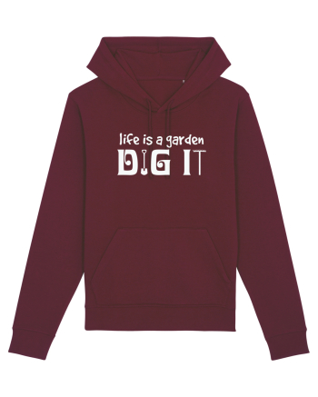 Life is a Garden Dig It Burgundy