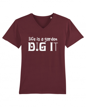 Life is a Garden Dig It Burgundy