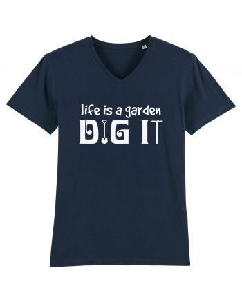 Life is a Garden Dig It French Navy