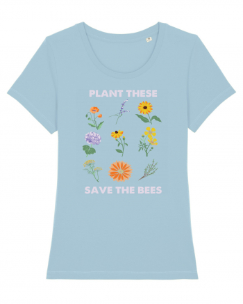Plant These Save the Bees Sky Blue