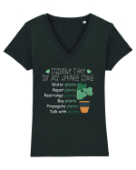 Things I Do In My Space Time Tricou mânecă scurtă guler V Damă Evoker